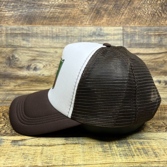 Tampa Bay Buccaneers Mens Trucker Hat Brown Snapback Vintage Logo Football Cap - Picture 4 of 8